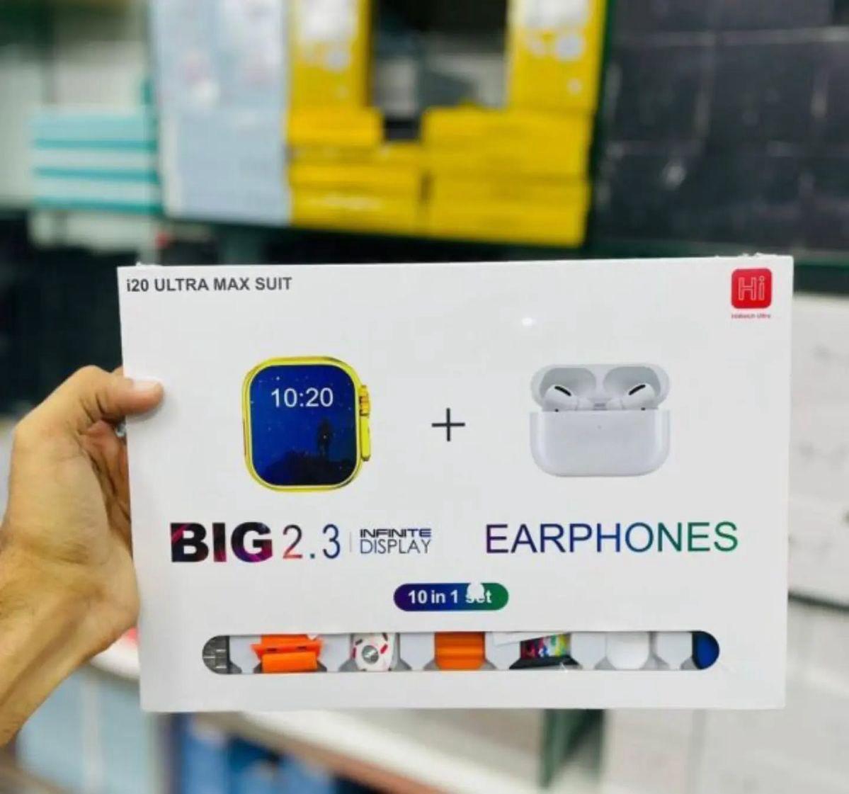 I20 Ultra Smart Watch With Airpods And 7 Straps