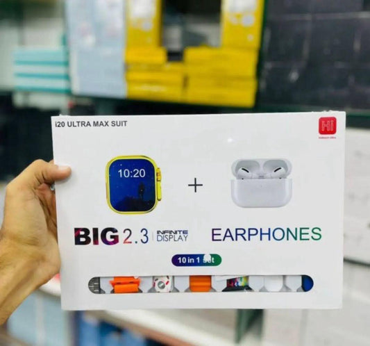 I20 Ultra Smart Watch With Airpods And 7 Straps